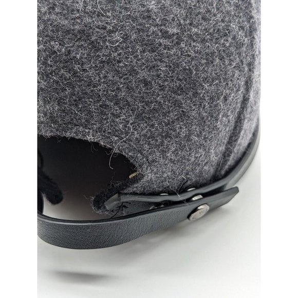 RAG & BONE Lexington 100% wool baseball cap hat - CHARCOAL GRAY - SMALL - Picture 6 of 11